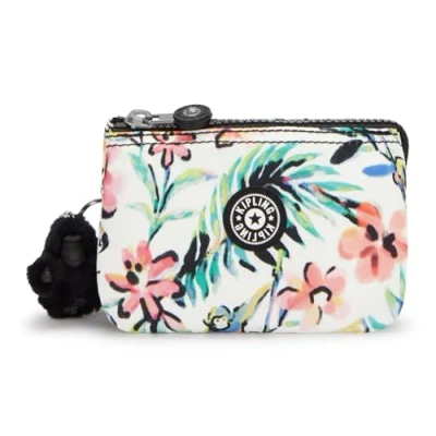 Image of Kipling Creativity S Small Purse, Pouches, Cases, Cocktail Floral (Orange)