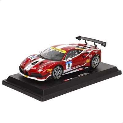 Image of Bburago B18 26308 Ferrari 488 Challenge (2017) 1:24 Scale Die Cast Collectible Race car, red