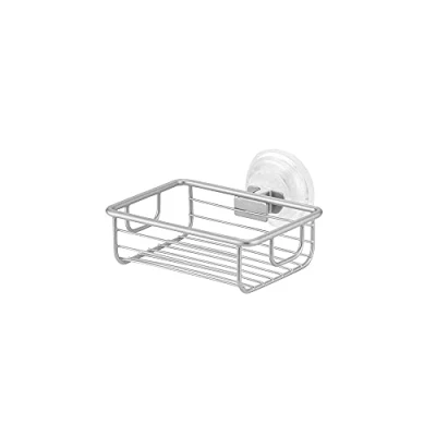 Image of iDesign Classico Suction Soap Dish, Silver