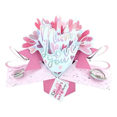 Image of Mum Love You On Mother&#039;s Day Pop Up Greeting Card Second Nature 3D Cards MPOP027