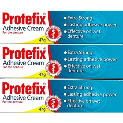 Image of Protefix Adhesive Cream Extra Strong Classic 3x40ml