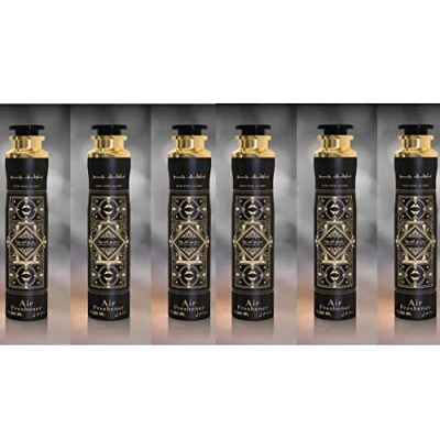 Image of Badee al Oud 300 ml Air Freshener Room Spray Odor Eliminator Long Lasting for Home &amp; Car (Oud, Musk, Amber) (Pack of 6)