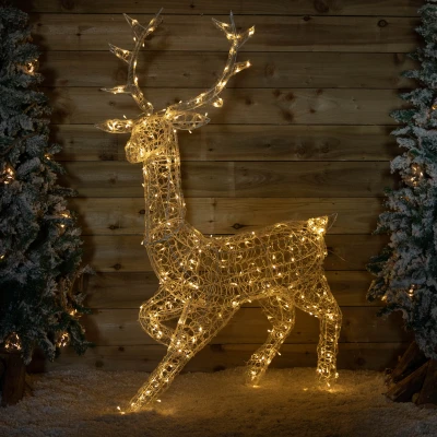 Image of Samuel ALEXANDER 1.4m Light up Soft Acrylic Christmas Stag with 300 Warm White LEDs