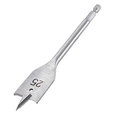 Image of Trend Snappy 25mm Diameter Flat Bit with Centre Point &amp; Cutting Spurs for Fast Drilling In Timber, SNAP/FB/25, Silver