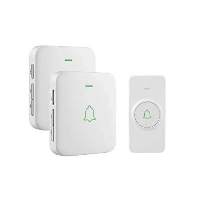 Image of AVANTEK Wireless Doorbell, 1000 Feet/300 M Long Range Door Bells with 2 Receivers, Mini IP55 Waterproof, LED Flash, 5 Levels Volume, 52 Melodies, CW 12