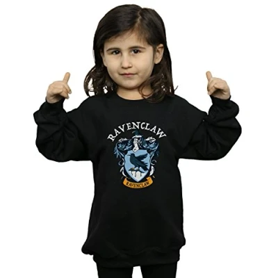 Image of Harry Potter Girls Ravenclaw Crest Sweatshirt Black 12 13 Years
