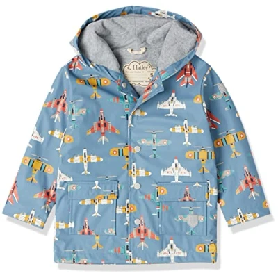 Image of Hatley Boy&#039;s Printed Raincoat, Flying Aircrafts, 12 Years