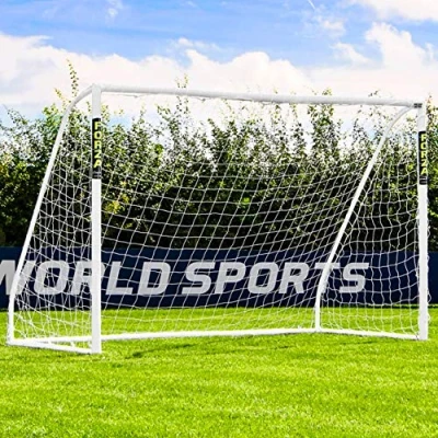 Image of FORZA Match Football Goal [6 Sizes] Lightweight &amp; Weatherproof PVC Garden Goals Optional Target Sheets (3m x 2m (Futsal), Without Sheet)