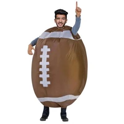 Image of Inflatable American Football Costume Balloon Premium Quality Adult Size Polyester Comfortable Resistant Inflation System Included Created by OriginalCup®