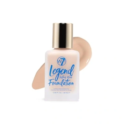 Image of W7 Legend Foundation Creamy Liquid for Poreless, Semi Matte Medium Coverage 28ml (Buff)