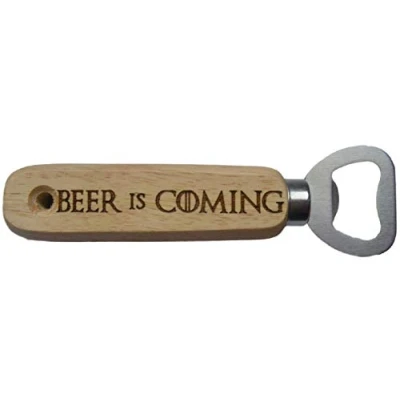 Image of FastCraft BOTTLE OPENER GAME OF THRONES INSPIRED BEER IS COMING ENGRAVED WOODEN NOVELTY WOOD KITCHEN FAN GIFT PRESENT