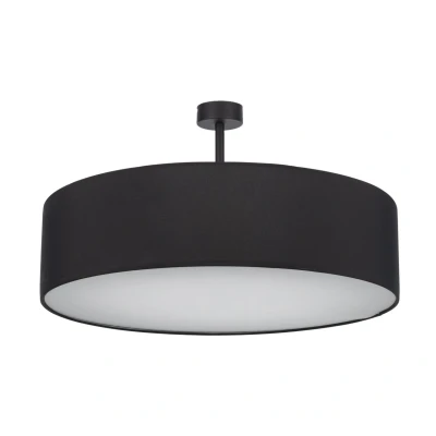 Image of TK Lighting Rondo semi flush ceiling light, dark grey Ø 60cm