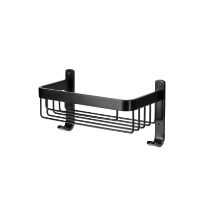 Image of Croydex Corner Basket Aluminium Matt Black