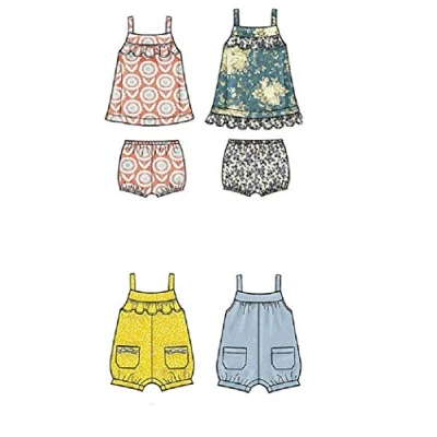 Image of New Look Pattern 6501 Babies&#039; Dress and Romper, Paper, White, 22.14 x 15.14 1.14 cm