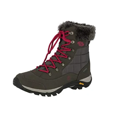 Image of Brütting Women&#039;s Himalaya Snow Boot, Grey Anthracite Pink, 3.5 UK