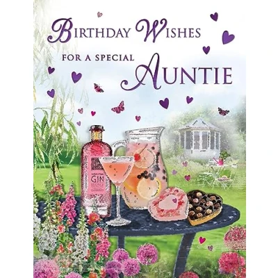 Image of Regal Publishing Traditional Birthday Card Special Auntie 8 x 6 inches Piccadilly Greetings