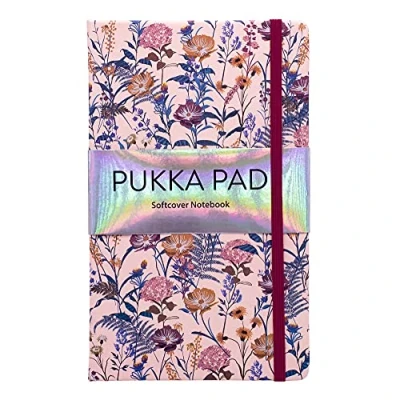 Image of Pukka Pad Bloom Softcover Notebook 21 x 13cm Pack of 1 Floral Designs, Cream