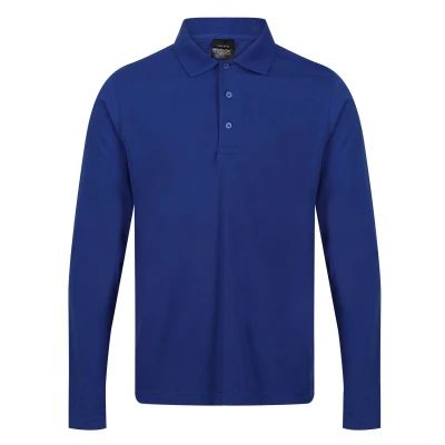 Image of Regatta Mens Pro Long Sleeved Polo Shirt (New Royal) Navy/Blue Size Small