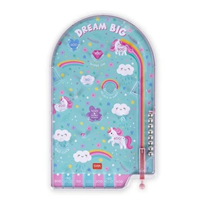 Image of Legami Mini Pinball, Portable Game, 17.8x29cm, Unicorn Theme, PBG0003
