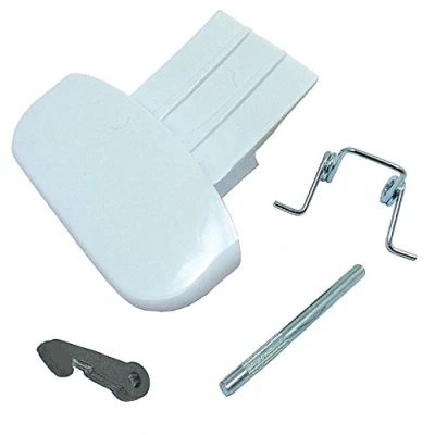 Image of SPARES2GO White Door Handle Kit for Indesit WD12X WDE12X WM12X Washing Machine