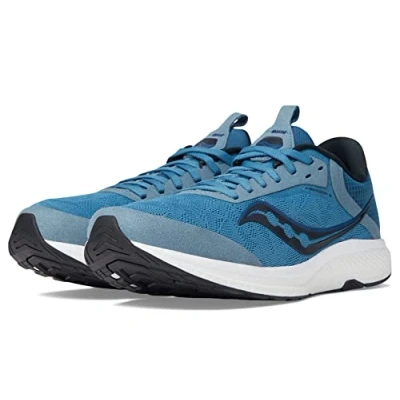 Image of Saucony Men&#039;s Freedom 5 Running Shoe, Mist/Black, 12.5