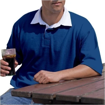 Image of Front Row Short Sleeve Rugby Shirt, Navy Blue, XLarge