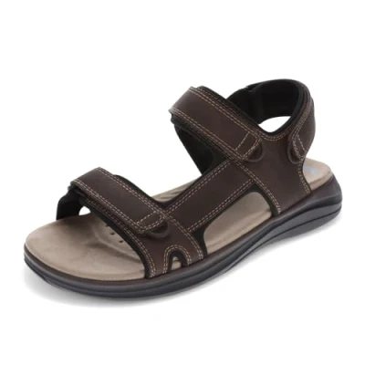 Image of Dockers Men&#039;s Bradburn Sport Sandal, Dark Brown/Black, 10.5 UK