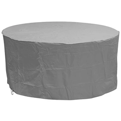 Image of Oxbridge Grey Large Round Outdoor Garden Patio Furniture Set Cover 2.27m x 1m/7.4ft 3.25ft 5 YEAR GUARANTEE