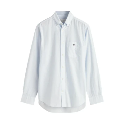 Image of GANT Mens Poplin Banker Shirt Pale Blue S