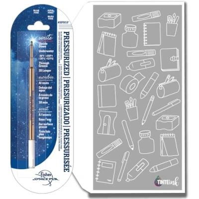 Image of Fisher Space Pen Refill Blue Ink 1,2,3 Fine, Medium or Broad Refills, Pressurised Refills Writes Underwater, on Wet Paper, Grease and Upside Down! (1, Fine)