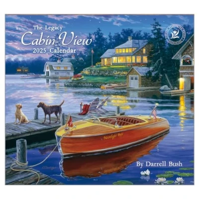 Image of Legacy Cabin View 13 x 12 Paper 2025 Hanging Wall Calendar