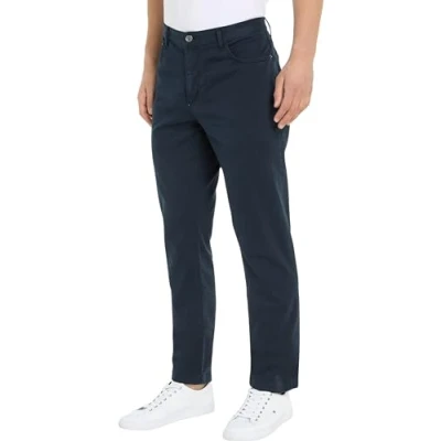 Image of Tommy Hilfiger Men 5Pkt Denton Structure GMD 5 Pocket Pants, Blue, 34/34