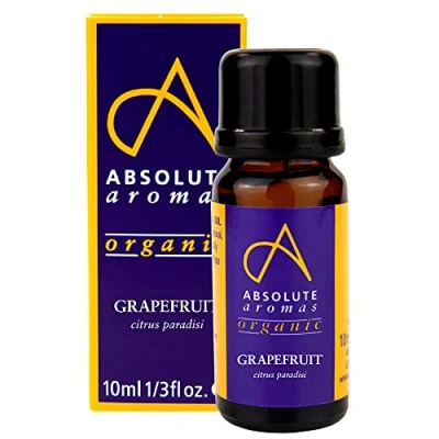 Image of Absolute Aromas Organic Grapefruit Essential Oil 10ml 100% Pure, Natural, Undiluted, Vegan and Cruelty Free for use in a Diffuser Aromatherapy