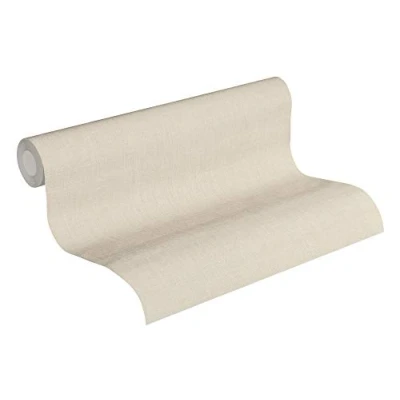 Image of Livingwalls Plain Wallpaper Metropolitan Stories Non Woven 10.05 m x 0.53 Beige Made in Germany 369256 36925 6