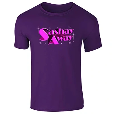 Image of Flip Sashay Away Ru Paul Inspired Drag Race Queen Womens T Shirt Purple UK 12 14 (XL)
