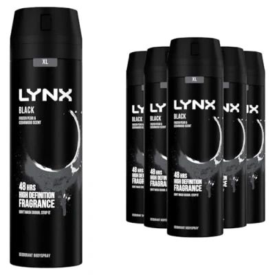 Image of Lynx Black 48 hours of odour busting Deodorant Bodyspray 200 ml