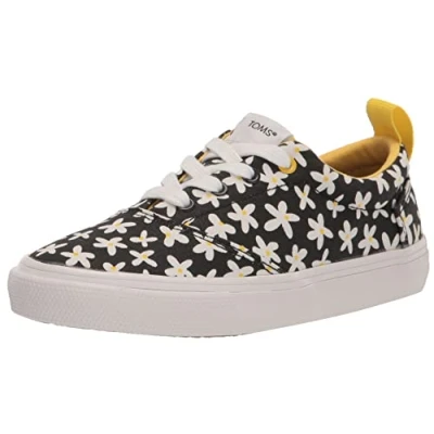 Image of Toms Childrens Unisex Fenix Lace Up Junior Girls Black Rubber Size UK 4 Infant