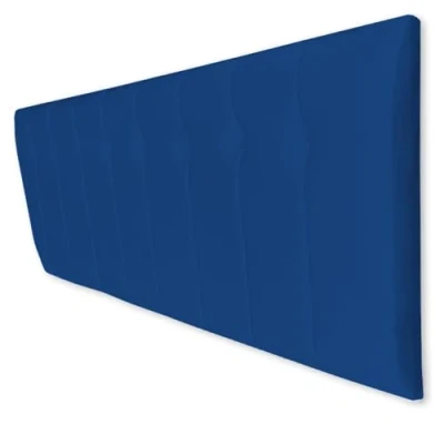 Image of Zebra Headboards with Plush Velvet of Hight 24&quot; ORLANDO Style Blue, KING 5&#039; (60 x 150 cms)