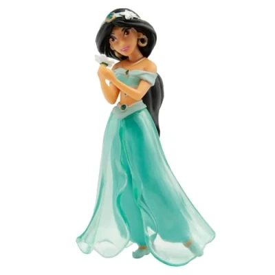 Image of Bullyland 12455 Walt Disney Aladdin, Princess Jasmine, Approximately 9.7 cm tall, detailed figure, PVC ideal as a cake great gift for children to play imaginatively