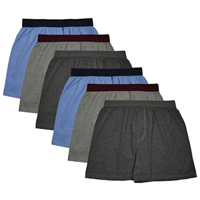 Image of MioRalini 6 Men&#039;s Cotton Boxer, Model: Without Fly Set 11, 3X Large (15.5 in)