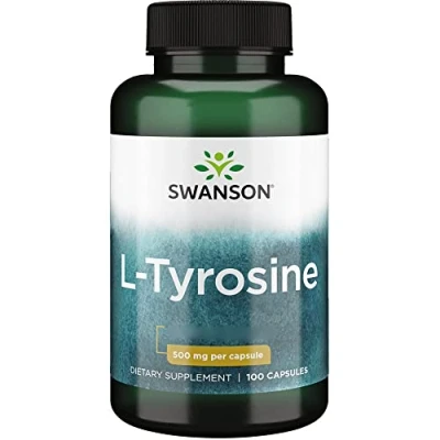Image of Swanson, L Tyrosine, 500mg, 100 Capsules, High Dose, Soy Free, Gluten Non GMO