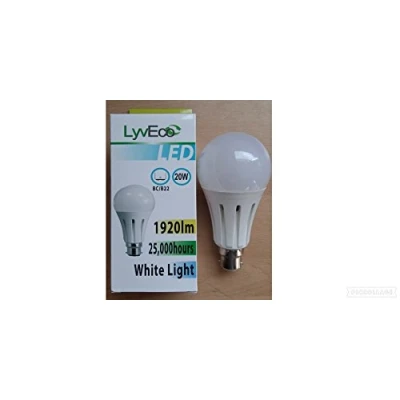 Image of 20w LED A60 GLS Light Bulb BC B22 Push in Cool White