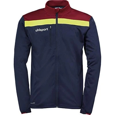 Image of Uhlsport Offense 23 Jacket Men&#039;s Navy/Bordeaux/Fluo Yellow, Small