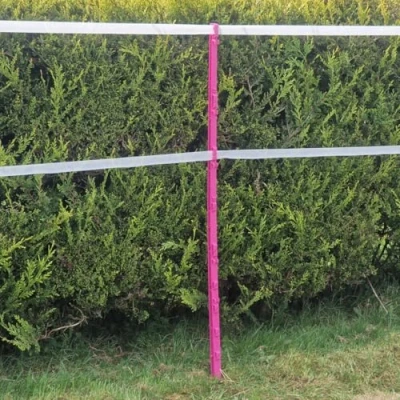 Image of Pink 5FT Poly Post 155cm Tall Plastic Fencing Stake Reinforced Electric Fence Pole Ideal for Temporary Horse Fences Portable Paddock Equestrian Livestock Grazing Control (60)