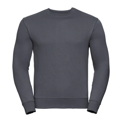 Image of Russell Athletic Mens Set in Sweatshirt (Convoy Grey) Dark Grey Size X Large