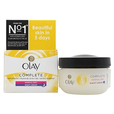 Image of Olay Essentials Complete Care Moisturiser Night Cream 50ml (PACK OF 4)