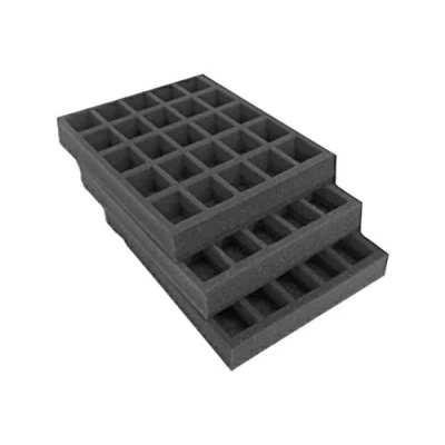 Image of Navara Figure Case Tray Set to carry 75 troops on 25 32mm bases up 40mm tall. compartments 35mm deep, each x 30mm