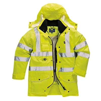 Image of Portwest S427 Waterproof Hi Vis Breathable 7 in 1 Traffic Jacket Yellow, 4X Large
