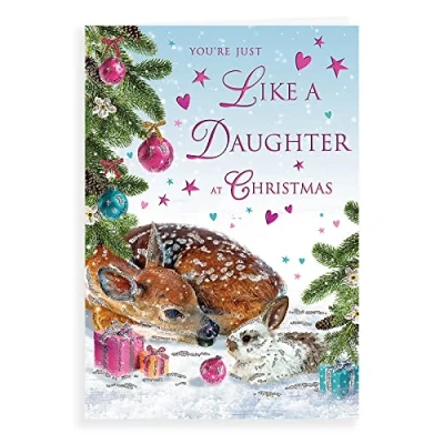 Image of Regal Publishing Traditional Christmas Card Like A Daughter 9 x 6 inches