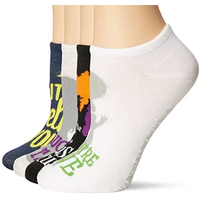 Image of Disney Women&#039;s Hocus Pocus 5 Pack No Show Socks Casual, Assorted Multi, 8 10 UK